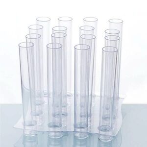 100+ Hard Plastic Test Tube Shot Glasses, New, Stand Not Included